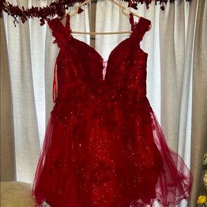 Elegant Red Lace Sleepwear